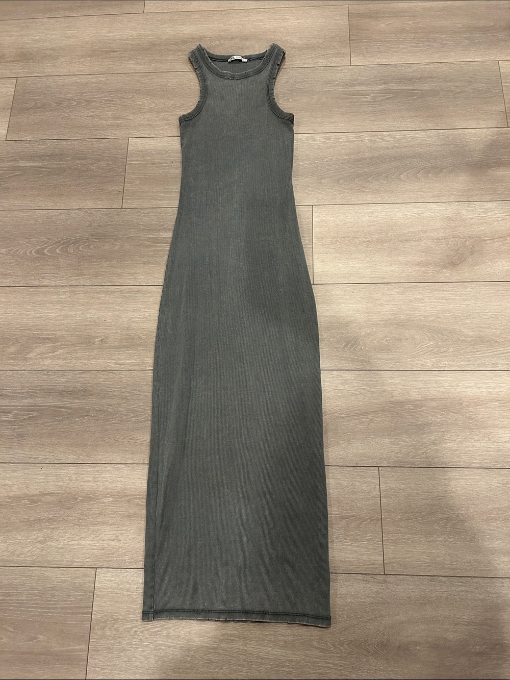 Zara Sleeveless Maxi Dress in Charcoal Gray